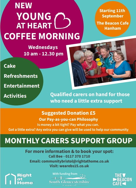 Leaflet for new dementia friendly coffee morning