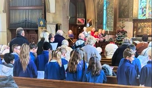 Audience at a Carol Service