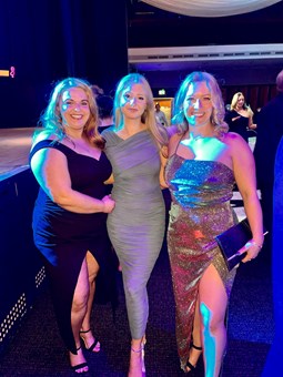 Emma, Niamh and Gabrielle from the Right at Home Portsmouth Office Team pictured together at an awards event earlier this year.